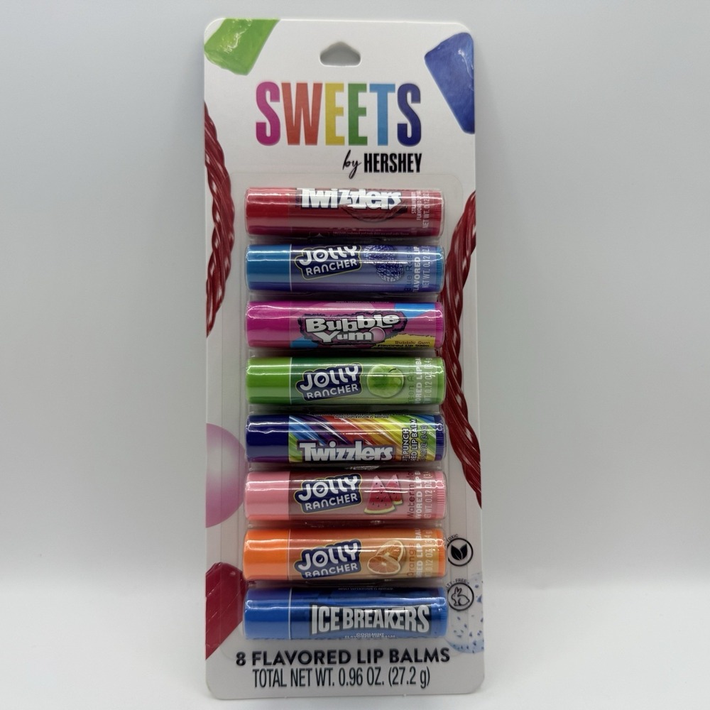 Sweets By Hershey Flavored Lip Balms 8 Pack .96 Oz Brand New